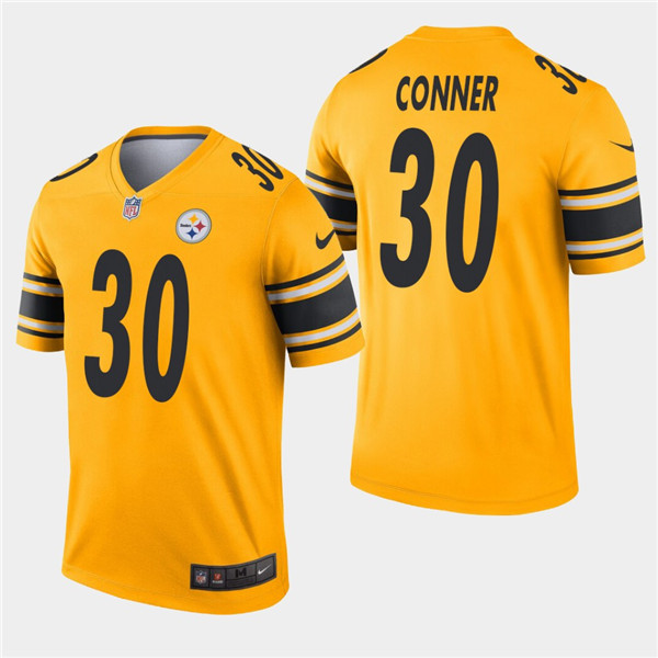 Men's Pittsburgh Steelers #30 James Conner Gold Inverted Legend NFL Jersey